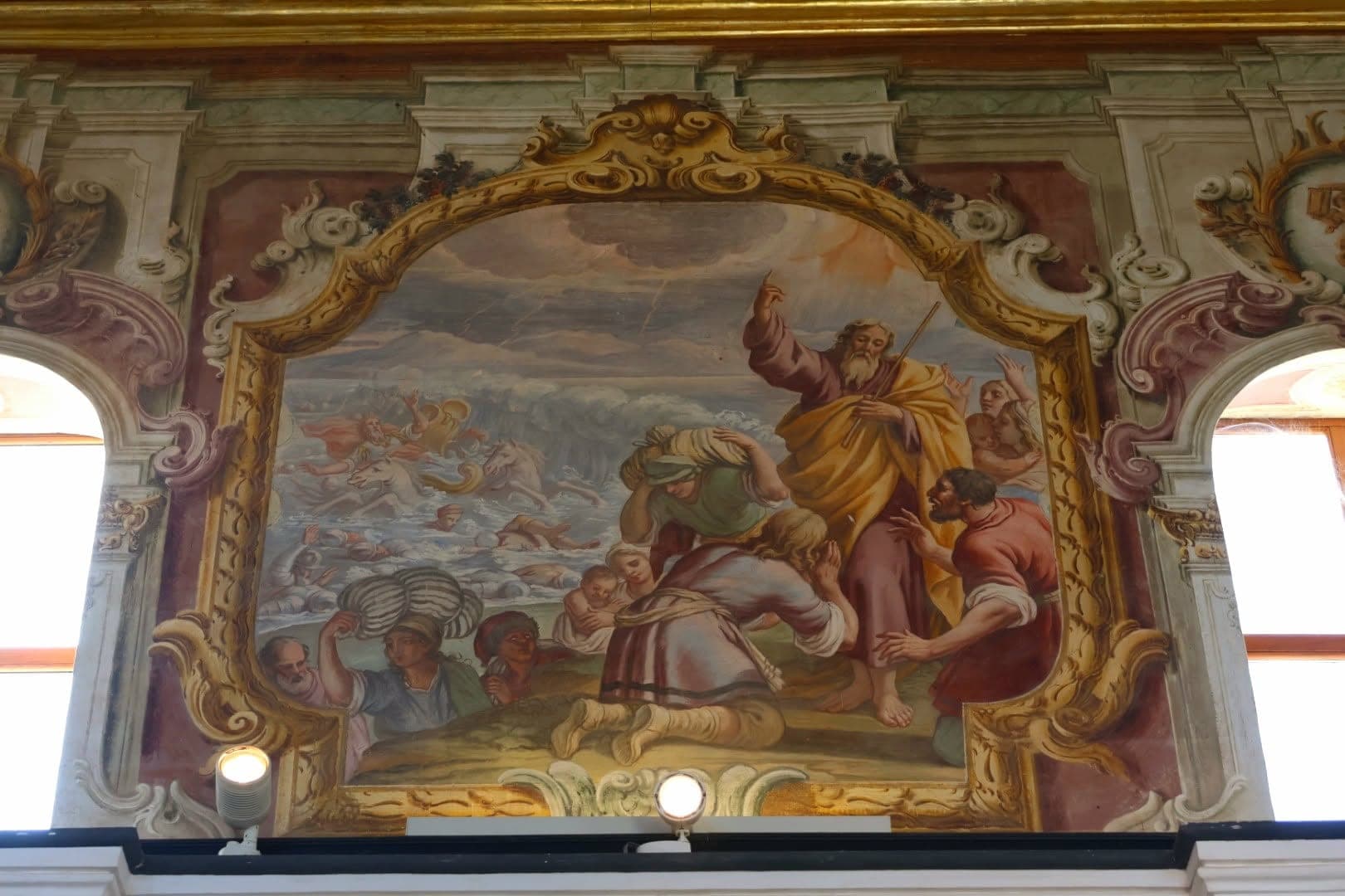 Scena con Mosè e il passaggio del Mar Rosso